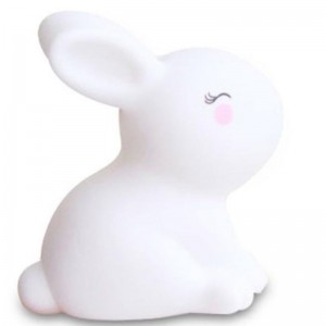 Houd lijm klein wit konijn nachtlampje speelgoed decoratie buiten